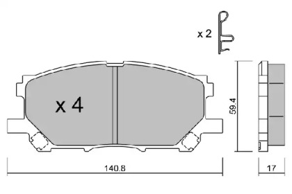 Комплект тормозных колодок AISIN BPLX-1003